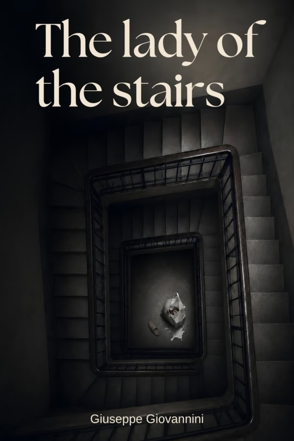 Thriller novella publishing: cover of The Lady of the Stairs by Giuseppe Giovannini